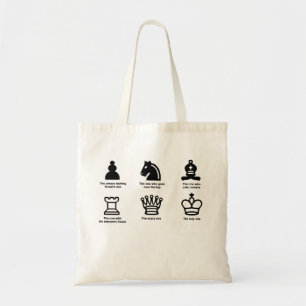 Bolsa de té con diseño de ajedrez divertido