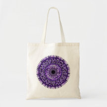Bolsa de té con diseño de mandala morada