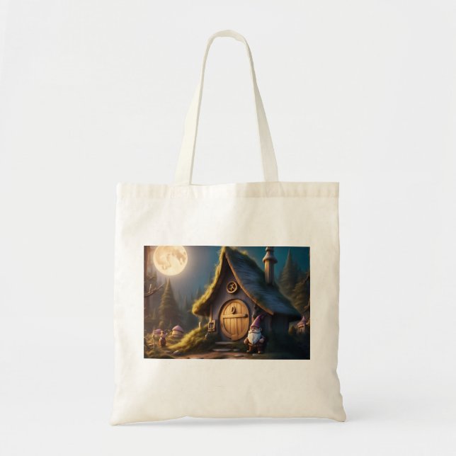 Bolsa de té con la encantadora luna de la cabaña d (Frente)