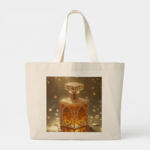 bolsa de té con una botella de perfume preciosa