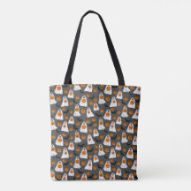 Bolsa de té de Halloween con calabazas de fantasma