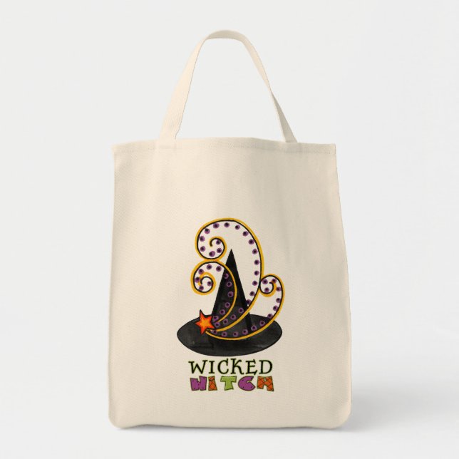Bolsa de té de Halloween con Gorra de brujas (Frente)
