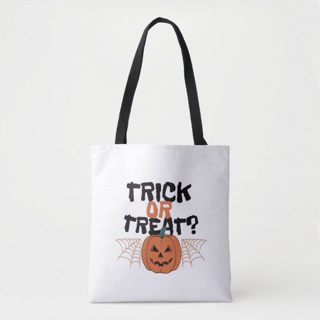 Bolsa de té de Halloween con truco o retornos (Anverso)