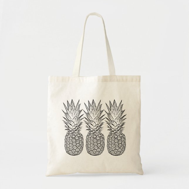 Bolsa de té de piña, bolsa de tote de playa, bienv (Frente)