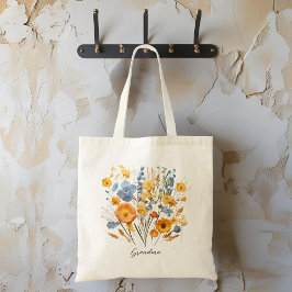 Bolsa de té floral personalizada para la abuela