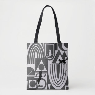 Bolsa de té Gatos artísticos negros y blancos