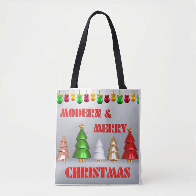 Bolsa de té navideña moderna para Feliz Navidad -  (Anverso)