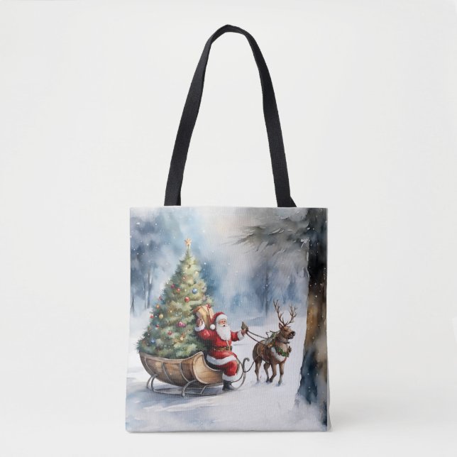 Bolsa de té para los renos de nieve de Santa Claus (Anverso)