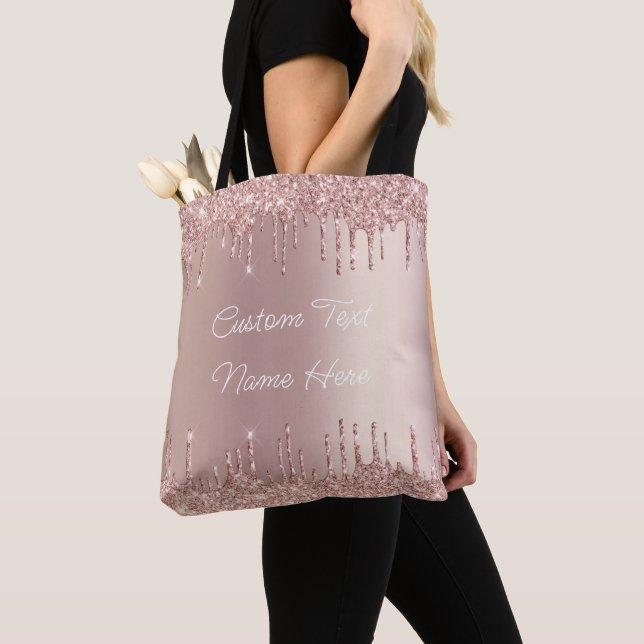 Bolsa de té para Purpurina Rosa de Rubor con texto (Detalle)