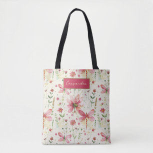Bolsa de té personalizada con flor de libélula