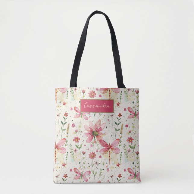 Bolsa de té personalizada con flor de libélula (Anverso)