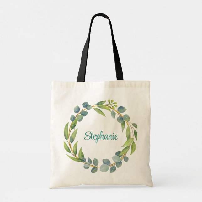 Bolsa de té personalizada con flores de diversión (Reverso)