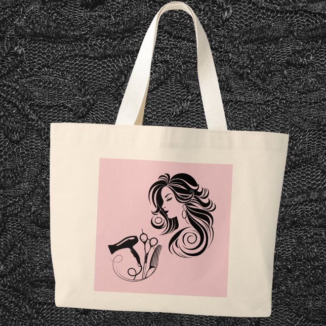Bolsa de té personalizada de Hair Stylist Boda (Customizable Wedding Hair Stylist tote bag)