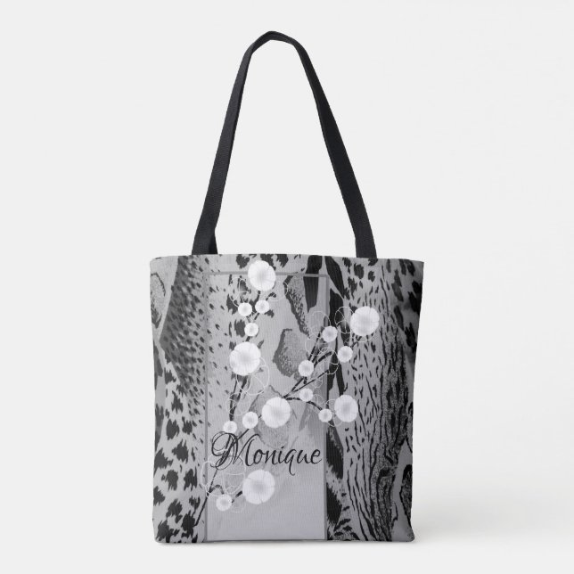 Bolsa de té personalizada de la floral de impresió (Reverso)