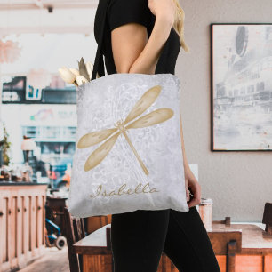 Bolsa de té personalizada de la libélula de oro