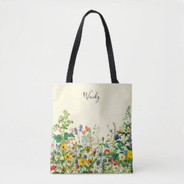Bolsa de té personalizada en el jardín natural