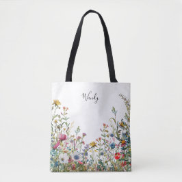 Bolsa de té personalizada en el jardín natural