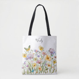 Bolsa de té personalizada en el jardín natural