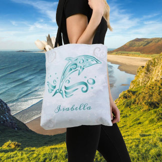 Bolsa de té personalizada para delfín verde azulad