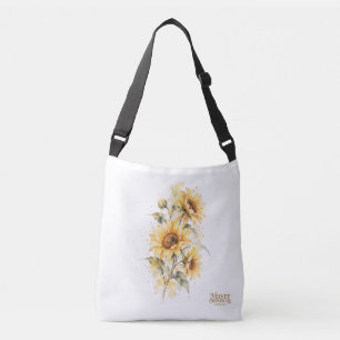 Bolsa de tela con girasoles en acuarela Watercol