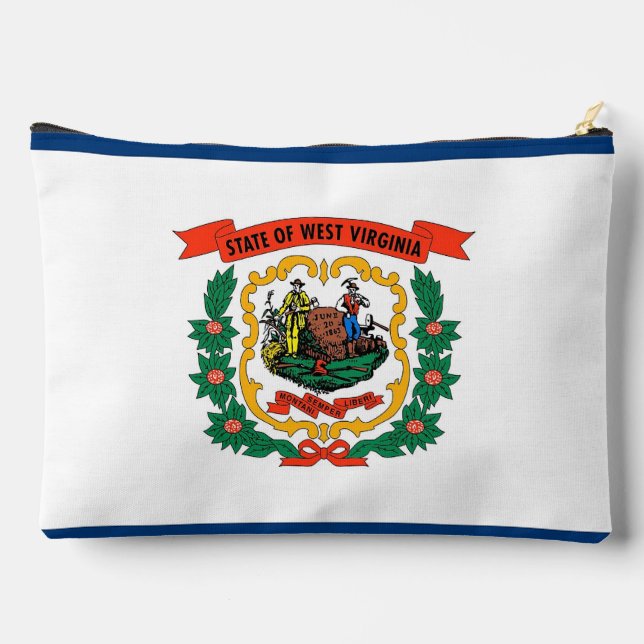 Bolsa de tela con la bandera de Virginia Occidenta (Reverso )