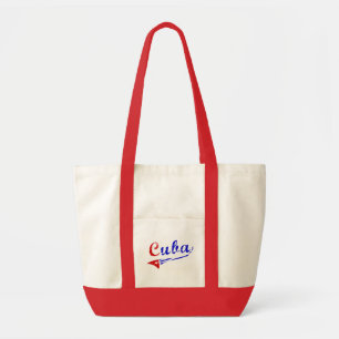 Bolsa de tela cubana con bandera cubana