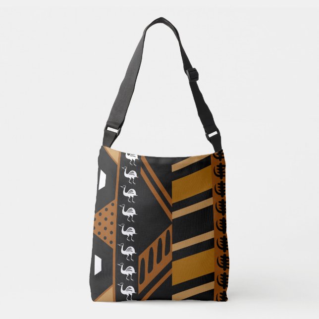 Bolsa de tela de barro africana impresa (Anverso)