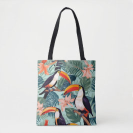 Bolsa de tela de loro tropical