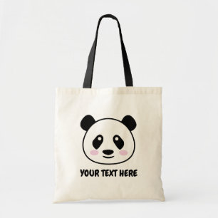Bolsa de tela de personalizado de oso panda lindo