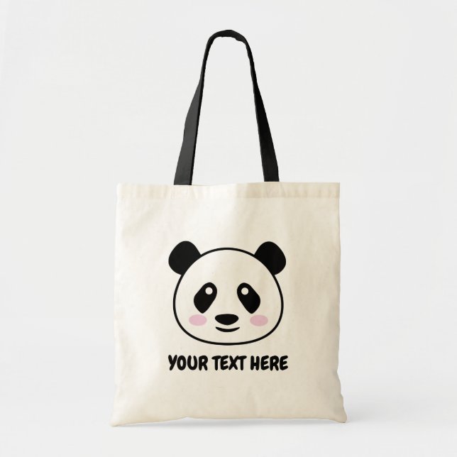 Bolsa de tela de personalizado de oso panda lindo (Frente)