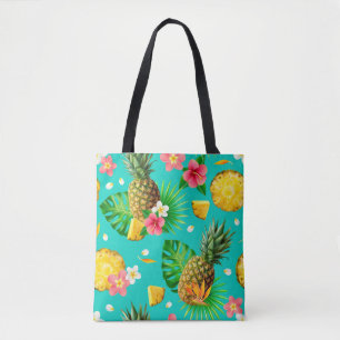 Bolsa de tela de piña al estilo hawaiano