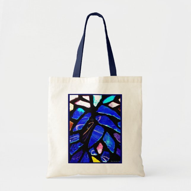 Bolsa de tela de presupuesto de 'Vidrio Azul' (Frente)