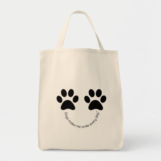 Bolsa de tela de tela para la impresión de la pata (Frente)