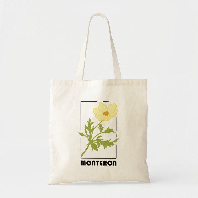 Bolsa de tela estampado de flor Monterón (Frente)