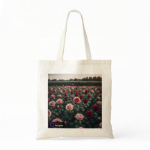 Bolsa de tela flores rosas