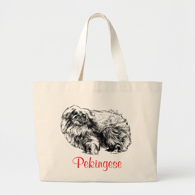 Bolsa de tela Jumbo Pekingese (Frente)