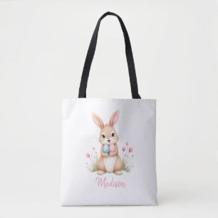 Bolsa de tela para caza de huevos de Pascua con no