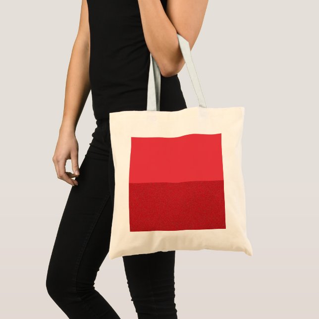 Bolsa de tela roja de dos tonos - Personalizable (Anverso (producto))