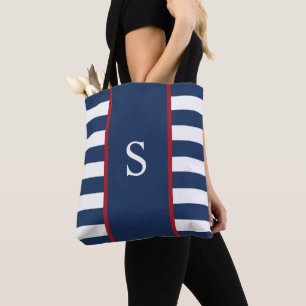 Bolsa de tetas a rayas náuticas personalizada