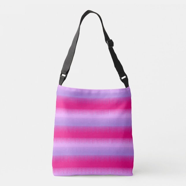 Bolsa de tetas con estampado de dogtooth morado ro (Reverso)