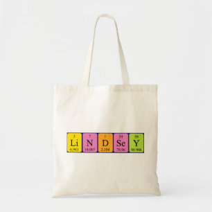 Bolsa de tetas con nombre de tabla periódica Linds