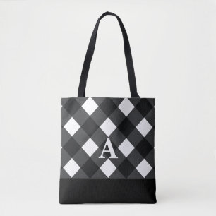 Bolsa de tetas de búfalo blanco negro con iniciale