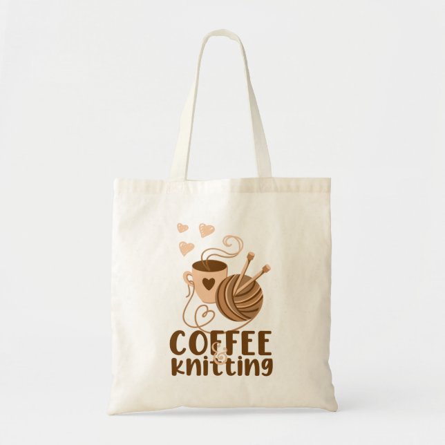 Bolsa de tetas de café y de punto (Frente)