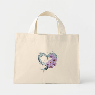 Bolsa de tetas de corazón floral - Diseño orquídea
