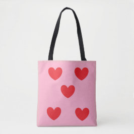 Bolsa de tetas de corazones rojos