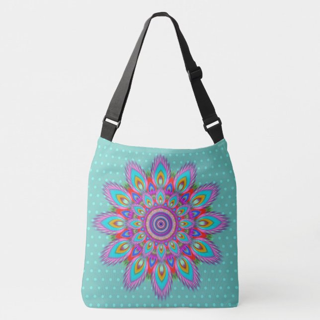Bolsa de tetas de cruz grande psicodélica (Anverso)