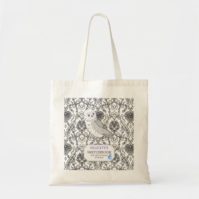 Bolsa de tetas de cuaderno para material de arte (Frente)