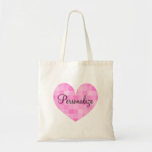 Bolsa de tetas de diseño de corazón de mosaico ros
