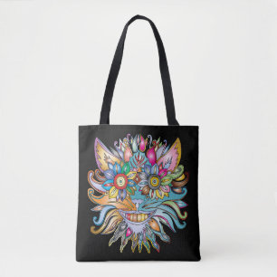 bolsa de tetas de gato psicodélico