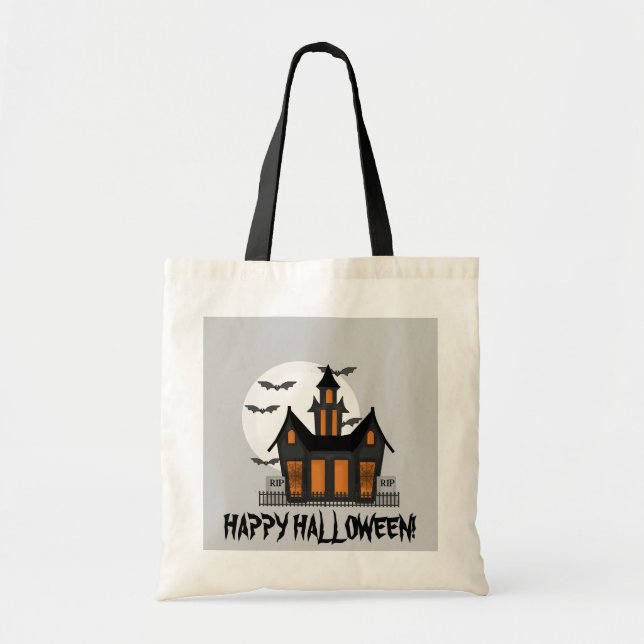 Bolsa de tetas de Halloween Haunted House (Frente)